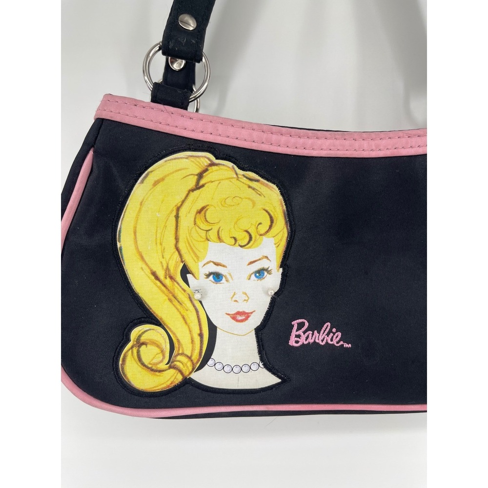 Barbie Shoulder Bag Women OS Black Excellent Y2K Retro Graphic Purse - Picture 2 of 13